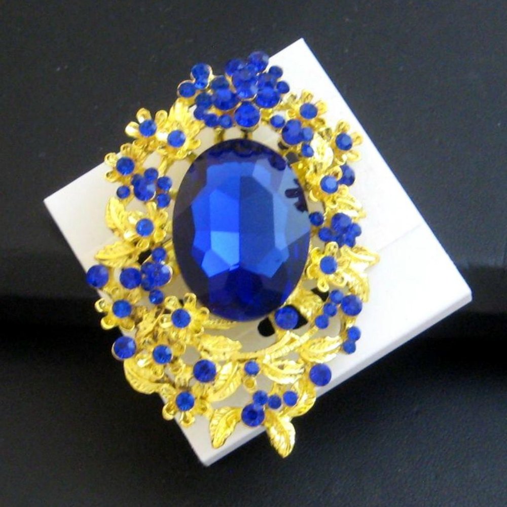 Fashion Jewelry Brooch in blues